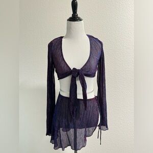 Bear Dance Metallic Skirt Set